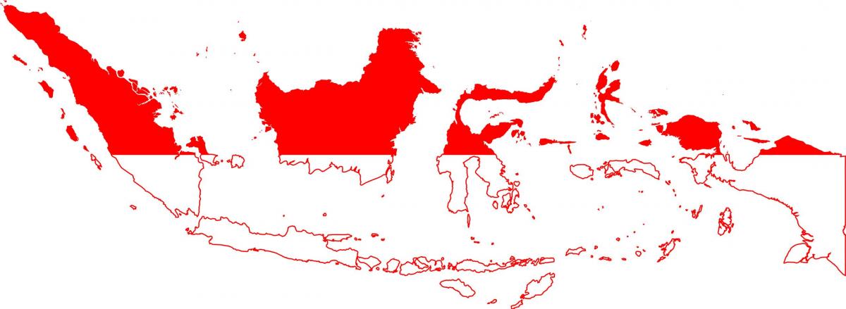 Mappa della bandiera dell'Indonesia