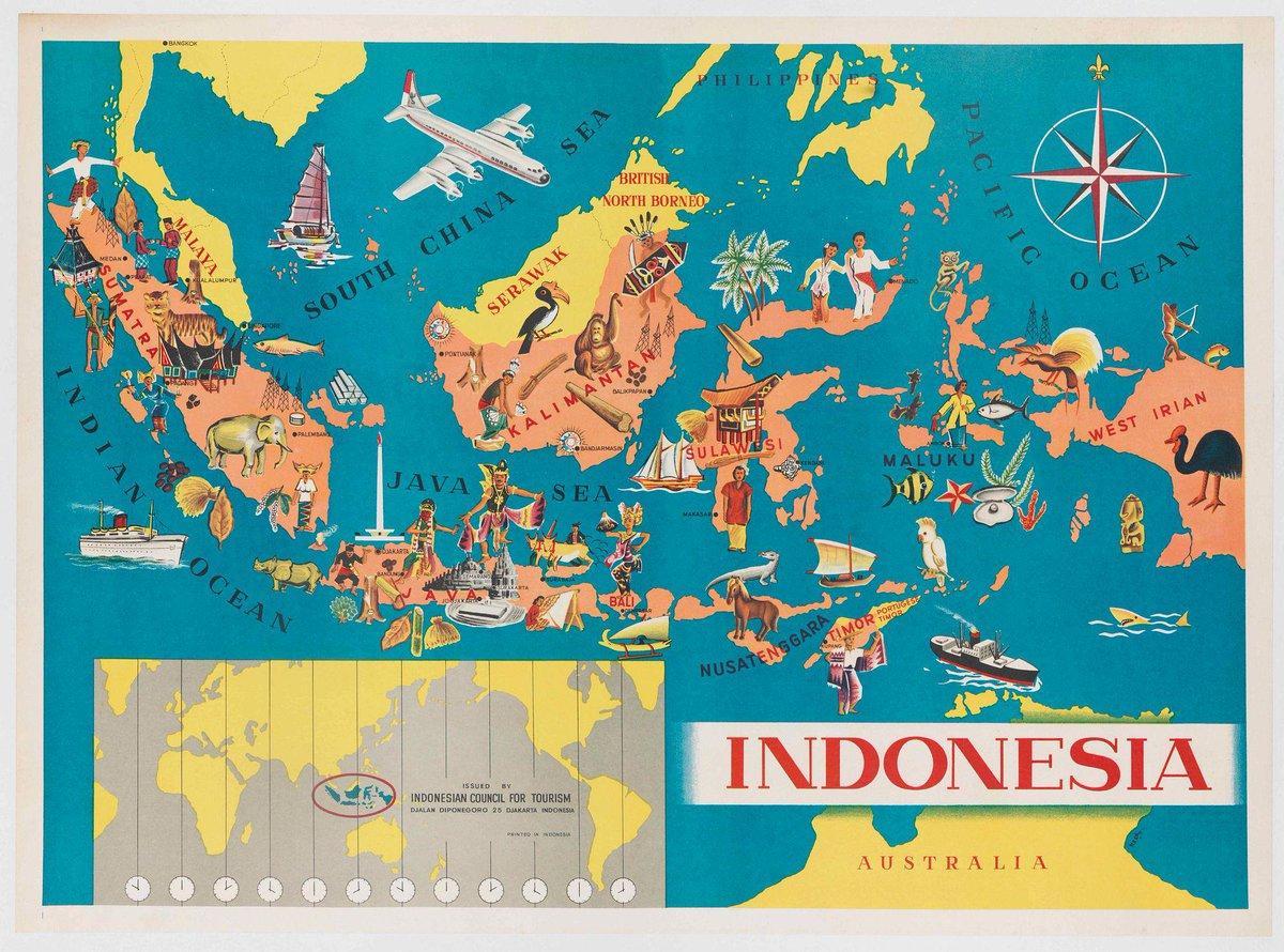 Mappa delle attrazioni turistiche di Indonesia